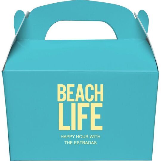 Beach Life Gable Favor Boxes